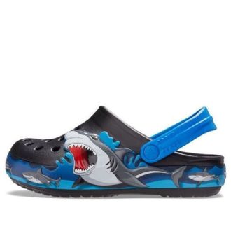 Crocs (GS) Fun Lab Shark Lights Ayakkabı “Siyah Gri Mavi” 207070-001