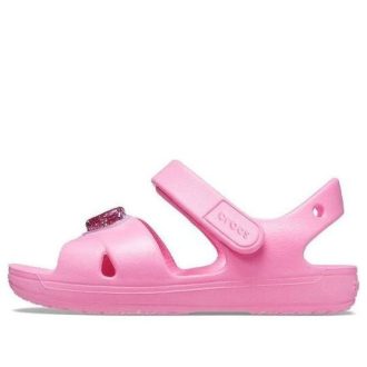 Crocs (GS) Klasik Çapraz Askılı Charm Sandaletler “Pembe” 206947-669