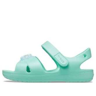 Crocs (GS) Klasik Çapraz Askılı Charm Sandaletler “Turkuaz” 206947-3U3