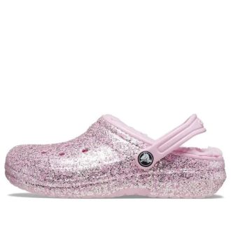 Crocs (GS) Klasik Astarlı Simli Ayakkabı “Pembe” 207462-6S0