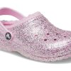 Crocs (GS) Klasik Astarlı Simli Ayakkabı “Pembe” 207462-6S0