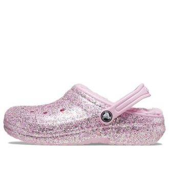 Crocs (GS) Klasik Astarlı Simli Ayakkabı “Pembe” 207463-6S0