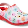 Crocs (GS) Klasik Astarlı Yükseltilmiş Sweethearts Takunya “Kırmızı Beyaz” 207738-119