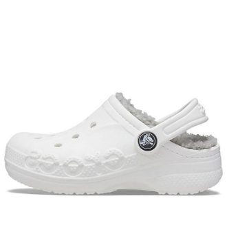 Crocs (GS) Klasik Clog Sıcak Kal Hafif Beyaz Gri Sandaletler “Beyaz Açık Gri” 205977-11H