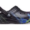Crocs (GS) Klasik Fuzz-Lined Clog “Black Lightning” 207322-0C4