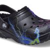 Crocs (GS) Klasik Fuzz-Lined Clog “Black Lightning” 207322-0C4