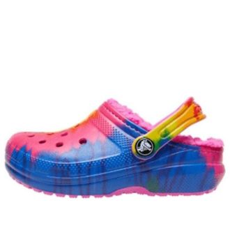 Crocs (GS) Klasik Çizgili TieDye Grafikli Terlik “Mavi Pembe” 206683-6RW