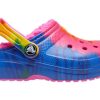 Crocs (GS) Klasik Çizgili TieDye Grafikli Terlik “Mavi Pembe” 206683-6RW