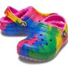 Crocs (GS) Klasik Çizgili TieDye Grafikli Terlik “Mavi Pembe” 206683-6RW