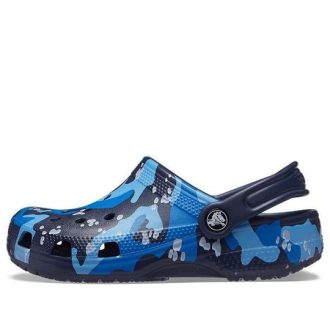 Crocs (GS) Klasik Kamuflajlı Ayakkabı “Mavi Siyah” 207594-4HQ