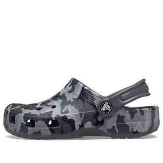 Crocs (GS) Klasik Kamuflajlı Ayakkabı “Siyah Gri” 207594-097