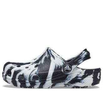 Crocs (GS) Klasik Mermer Desenli Takunya “Siyah Beyaz” 207002-103