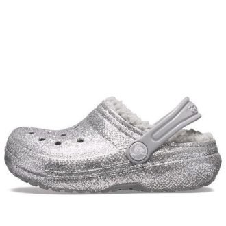 Crocs (GS) Klasik Simli Astarlı Terlik “Gümüş Gri” 205937-00N