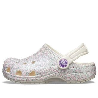 Crocs (GS) Klasik Simli Ayakkabı “Gümüş Beyaz” 205441-159