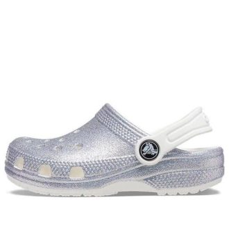 Crocs (GS) Klasik Simli Sandaletler “Gümüş Beyaz” 206993-94S