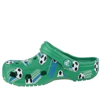 Crocs (GS) Klasik Spor Topu Terlikleri “Yeşil Beyaz” 206417-3TJ