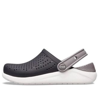Crocs (GS) LiteRide Terlik “Siyah Gri Beyaz” 205964-066