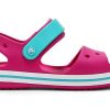 Crocs (GS) Timsah Bantlı Kayış Kapatmalı Sandaletler “Pembe Mavi” 12856-6LH