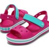 Crocs (GS) Timsah Bantlı Kayış Kapatmalı Sandaletler “Pembe Mavi” 12856-6LH