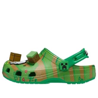 Crocs (GS) x Minecraft Yükseltilmiş Hafif Terlik “Yeşil” 208473-90H