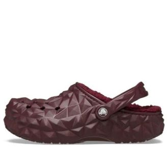 Crocs Çizgili Geometrik Ayakkabı “Koyu Kiraz” 210069-6WD