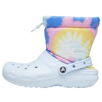 Crocs Klasik Astarlı Neo Şişme Botlar “Tie Dye Mineral Mavi” 207328-002