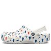 Crocs Klasik Clog Baskılı Sandaletler Beyaz Mavi 206053-94S