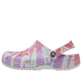 Crocs Klasik Clog Desenli Crocs Düz Topuklu Spor Renkli Mavi Sandaletler 205453-6SN