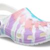 Crocs Klasik Clog Desenli Crocs Düz Topuklu Spor Renkli Mavi Sandaletler 205453-6SN