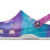 Crocs Klasik Desen Beyaz Mor Sandaletler “Beyaz Mor” 206565-14N