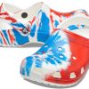 Crocs Klasik Desenli Aşınmaya Dayanıklı Kaymaz Spor Unisex Beyaz Mavi Kırmızı Sandalet “Beyaz Mavi Kırmızı” 205453-928