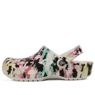 Crocs Klasik Desenli Ayakkabı Çok Renkli Eklemeli Unisex “Siyah Pembe Yeşil” 206479-928