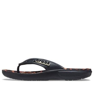 Crocs Klasik Hayvan Parmak Arası Terlik Unisex Leopar Desenli “Siyah Leopar” 207872-0CU