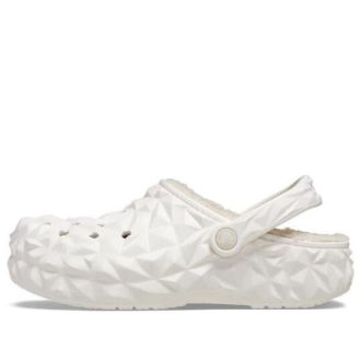 Crocs Klasik Çizgili Geometrik Ayakkabı “Beyaz” 210069-100