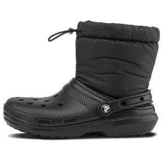 Crocs Klasik Çizgili Neo Şişme Botlar “Siyah” 206630-060