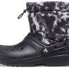 Crocs Klasik Çizgili Neo Şişme Tie Dye Botlar “Siyah Beyaz” 207328-001