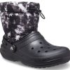 Crocs Klasik Çizgili Neo Şişme Tie Dye Botlar “Siyah Beyaz” 207328-001