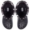 Crocs Klasik Çizgili Neo Şişme Tie Dye Botlar “Siyah Beyaz” 207328-001