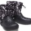 Crocs Klasik Çizgili Neo Şişme Tie Dye Botlar “Siyah Beyaz” 207328-001