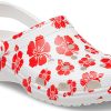 Crocs Klasik Plaj Sandaletleri Unisex Kırmızı Beyaz 207849-1AZ
