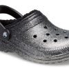Crocs Klasik Simli Astarlı Terlik “Siyah Gümüş” 205842-067