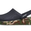 Crocs LiteRide Ayakkabı Baskılı Klasik Sandaletler Unisex Siyah 206491-0C4