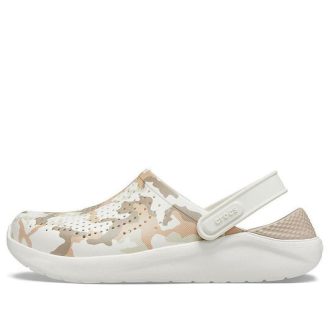 Crocs LiteRide Ayakkabı Kamuflaj Baskılı Sandaletler Bej 206491-1CN