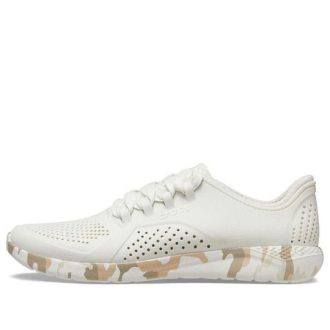 Crocs LiteRide Baskılı Kamuflaj Pacer Spor Ayakkabı “Beyaz Ten Rengi” 207286-1CN