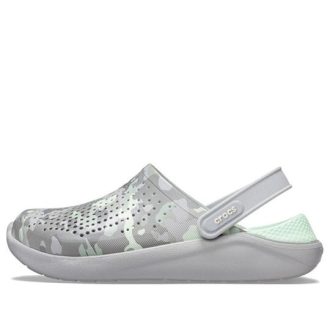 Crocs LiteRide Baskılı Sandaletler Gri Yeşil 206491-3TO