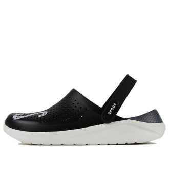 Crocs LiteRide LOGO Crocs Hollow Out Unisex Siyah Sandalet “Siyah Beyaz” 205893-066
