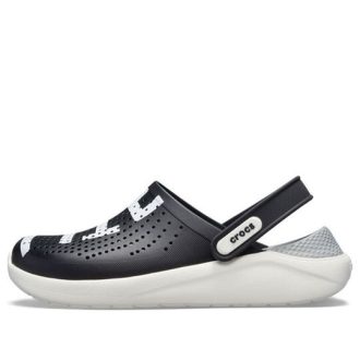 Crocs LiteRide Logolu Terlik “Siyah Beyaz” 205554-066