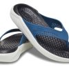 Crocs LiteRide Outdoor Plaj Terlikleri Siyah Mavi 205182-4SB