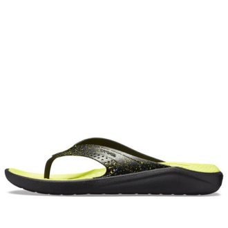 Crocs LiteRide Parmak Arası Terlik “Siyah Sarı” 205940-060