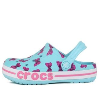 Crocs (PS) 4 Baskılı Açık Hava Düz Topuklu Plaj Spor Mavi Sandaletler 206178-4O9